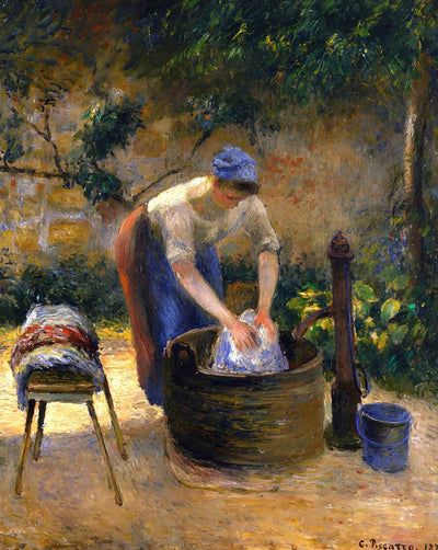 The Laundry Woman art print by Camille Pissarro (1879)