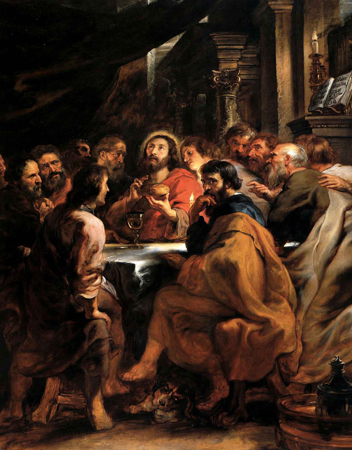 The Last Supper Art Print 1632 Painting by Peter Paul Rubens (6 Sizes)