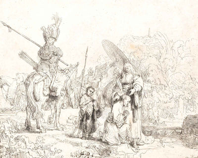 The Baptism of the Eunuch art print by Rembrandt (1641)