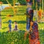 The Couple Fine Art Print 1884 Painting by Georges Seurat (6 Sizes) - Restored