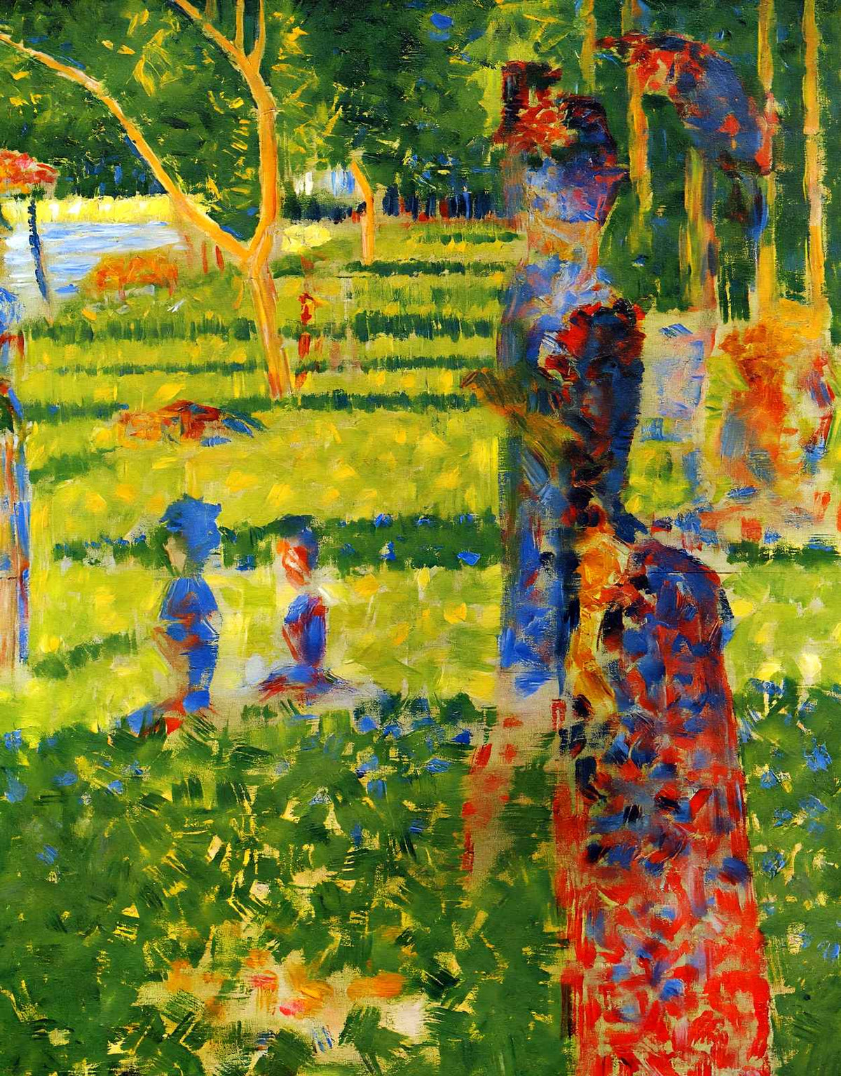 The Couple Fine Art Print 1884 Painting by Georges Seurat (6 Sizes) - Restored
