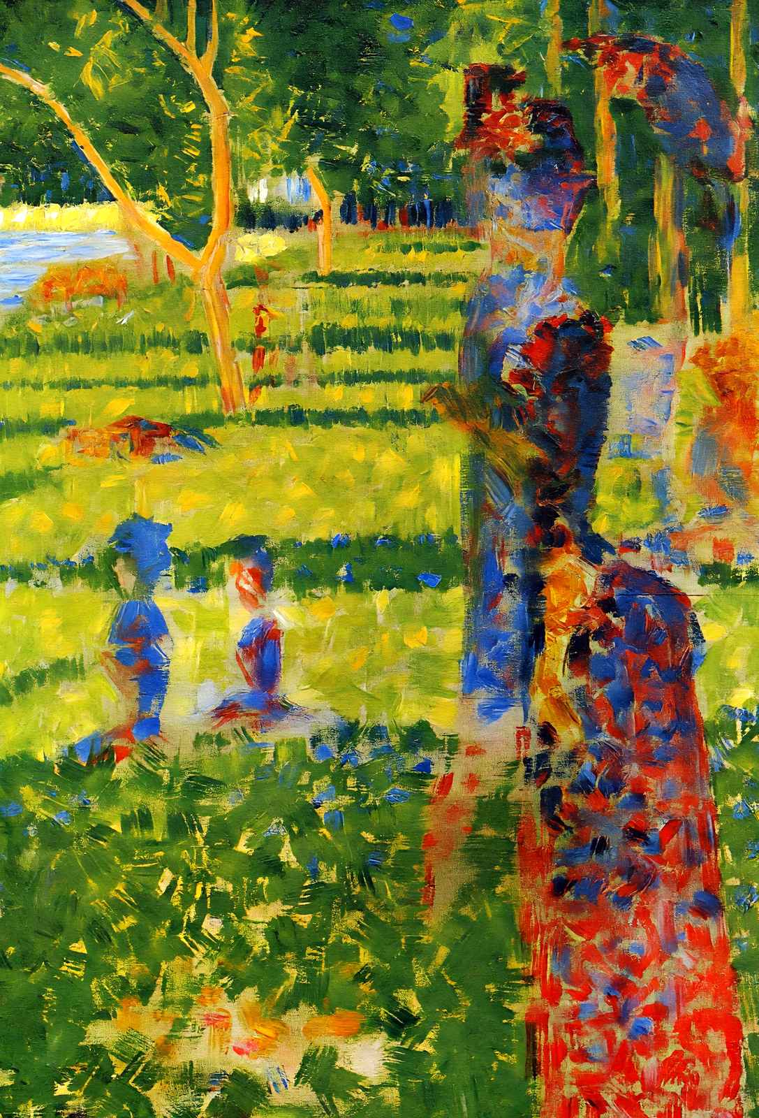 The Couple Fine Art Print 1884 Painting by Georges Seurat (6 Sizes) - Restored