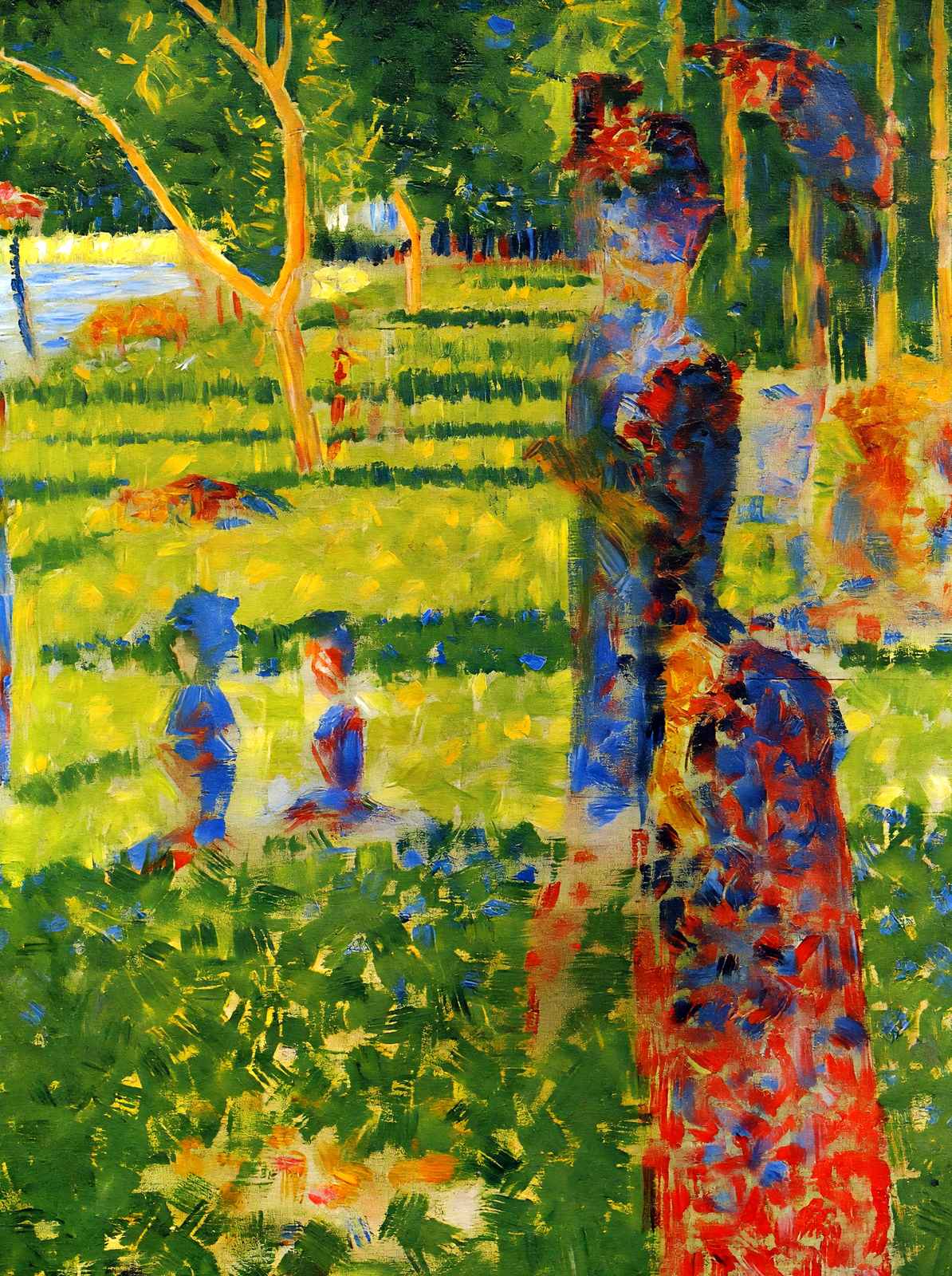 The Couple Fine Art Print 1884 Painting by Georges Seurat (6 Sizes) - Restored