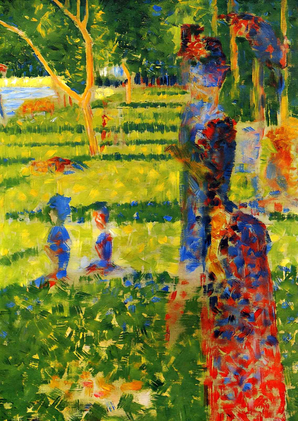 The Couple Fine Art Print 1884 Painting by Georges Seurat (6 Sizes) - Restored