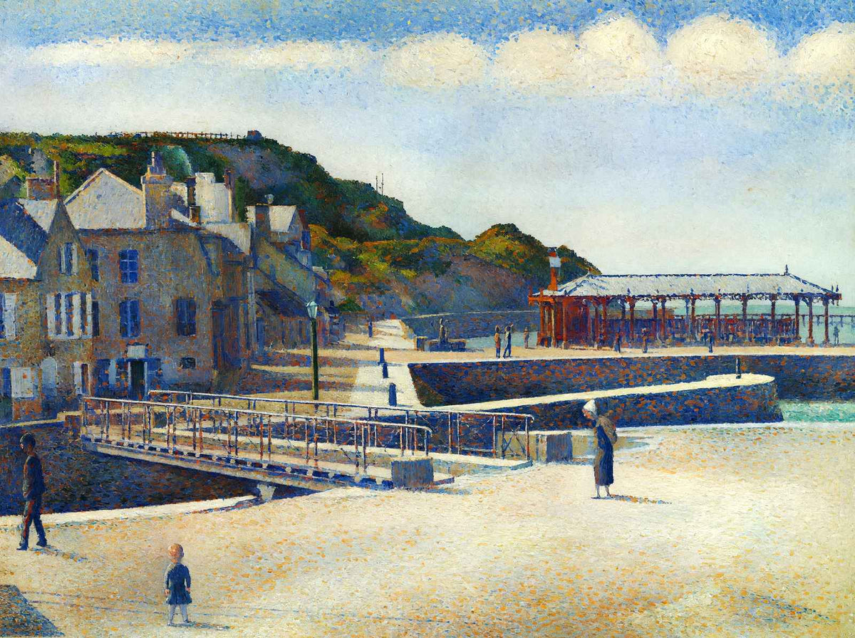 The Harbour and the Quays at Port-En-Bessin Art Print 1888 by Seurat (6 Sizes)