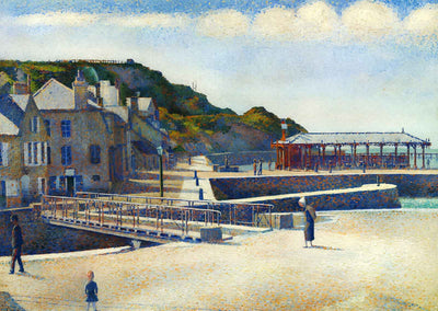 The Harbour and the Quays at Port-En-Bessin Art Print 1888 by Seurat (6 Sizes)