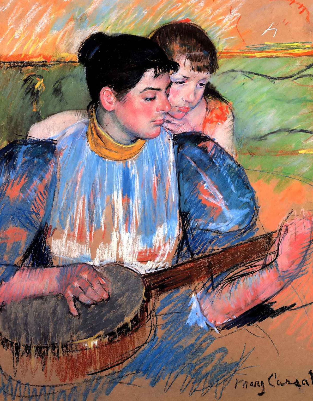 The Banjo Lesson 1894 Painting by Mary Cassatt Art Print (6 Sizes)