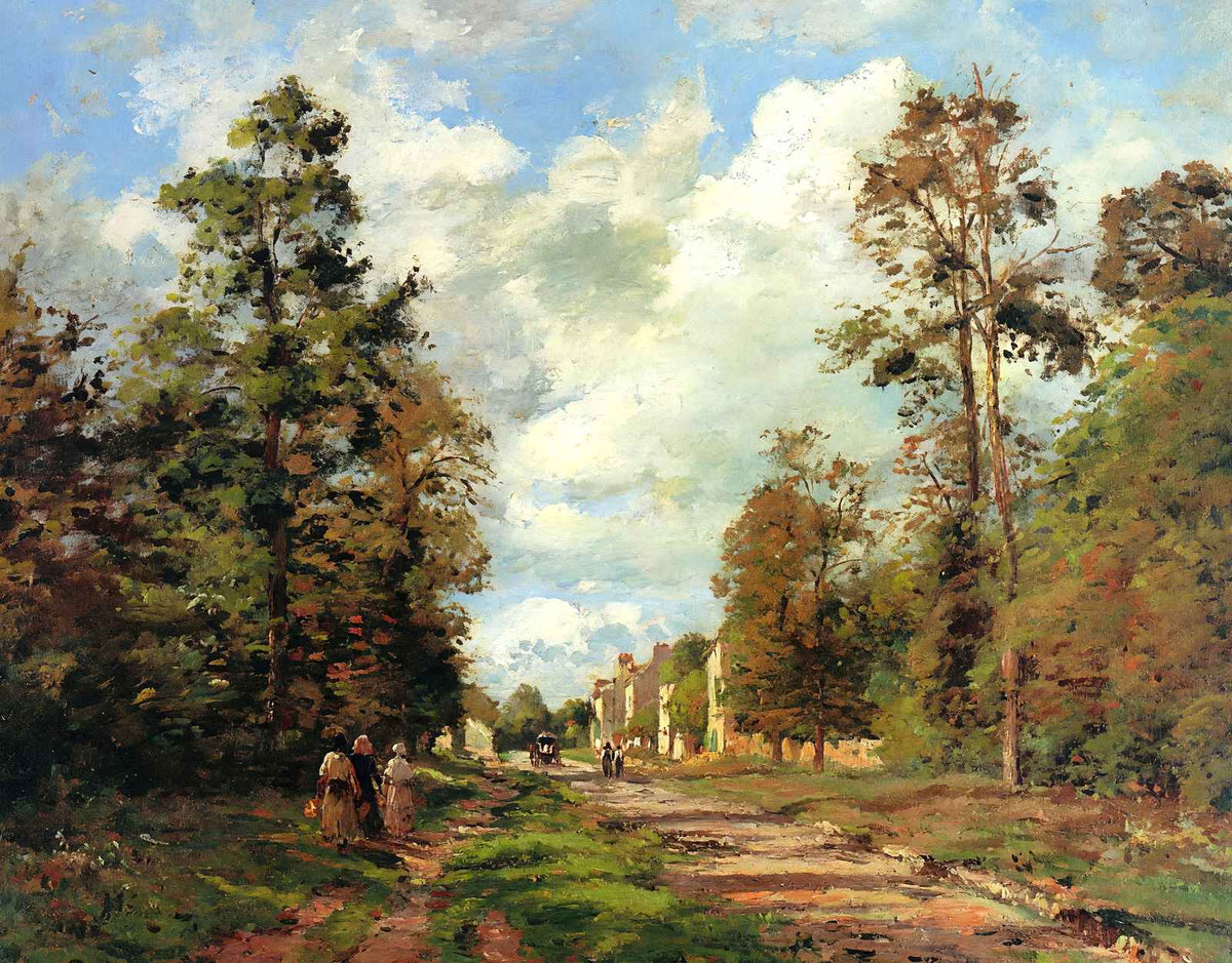 The Road to Louveciennes at the Outskirts of the Forest 1871 Art Print (6 Sizes)