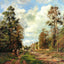 The Road to Louveciennes at the Outskirts of the Forest art print by Camille Pissarro (1871)