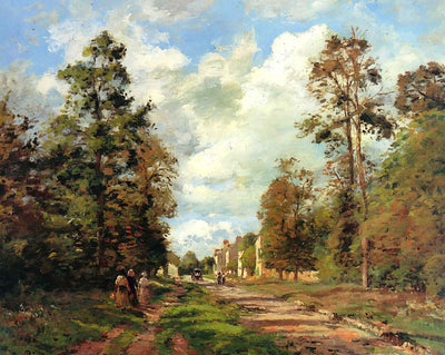 The Road to Louveciennes at the Outskirts of the Forest art print by Camille Pissarro (1871)