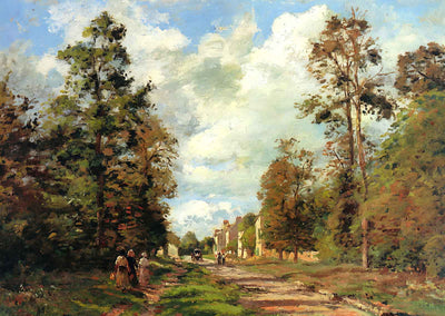 The Road to Louveciennes at the Outskirts of the Forest 1871 Art Print (6 Sizes)