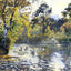 The Pond at Montfoucault Art Print 1874 Painting by Camille Pissarro (6 Sizes)
