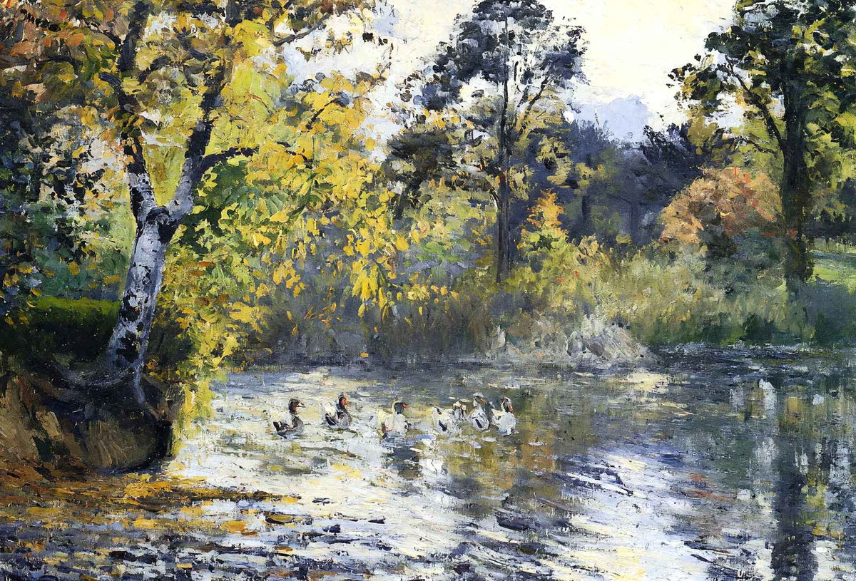 The Pond at Montfoucault Art Print 1874 Painting by Camille Pissarro (6 Sizes)