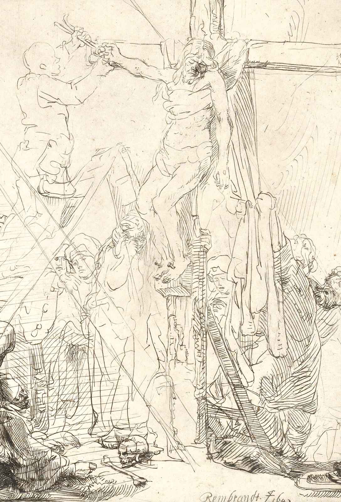 The Descent from the Cross Art Print 1642 Drawing by Rembrandt (6 Sizes)