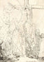 The Descent from the Cross Art Print 1642 Drawing by Rembrandt (6 Sizes)