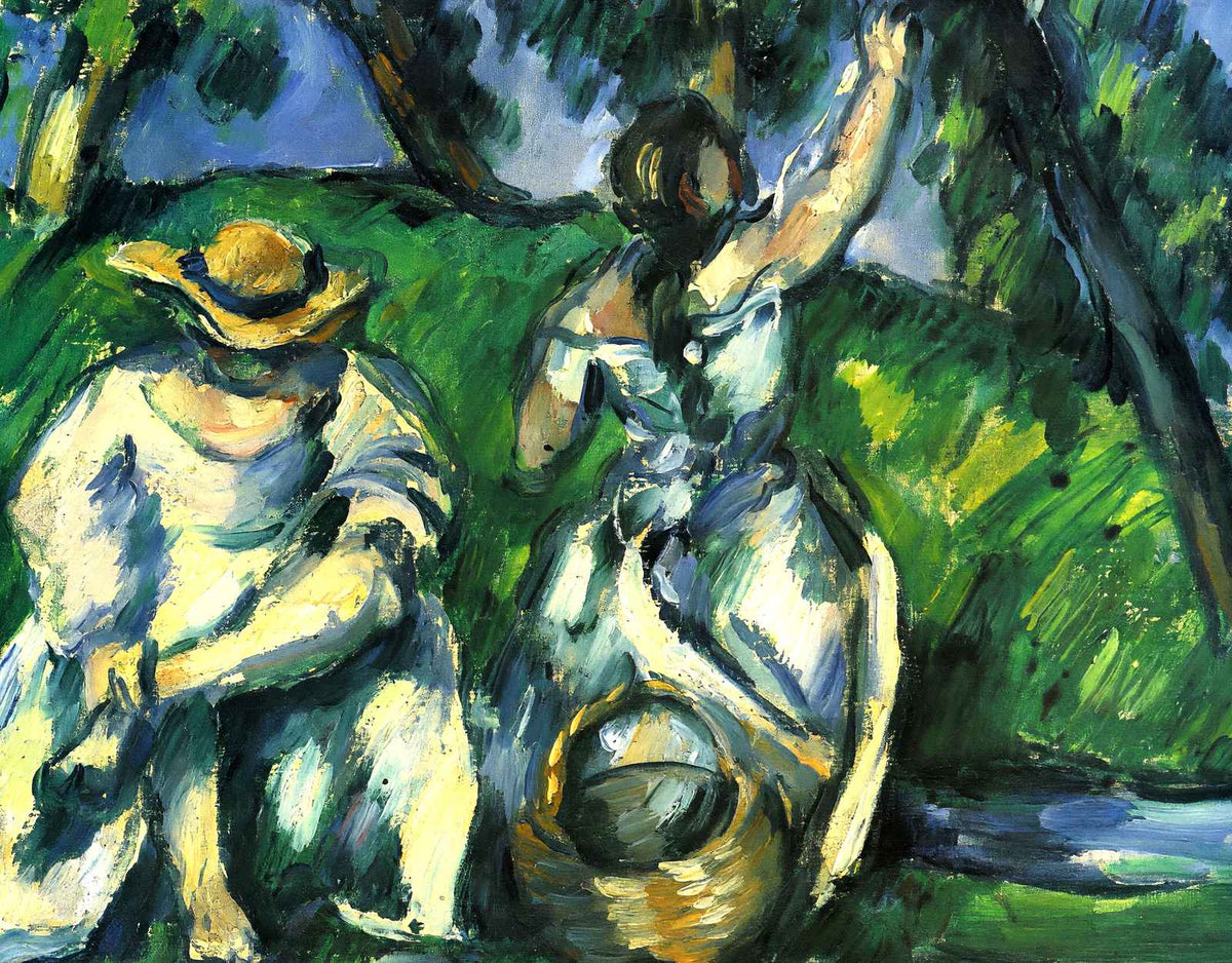 The Obstpfluckerin Art Print 1877 Painting by Paul Cezanne (6 Sizes)