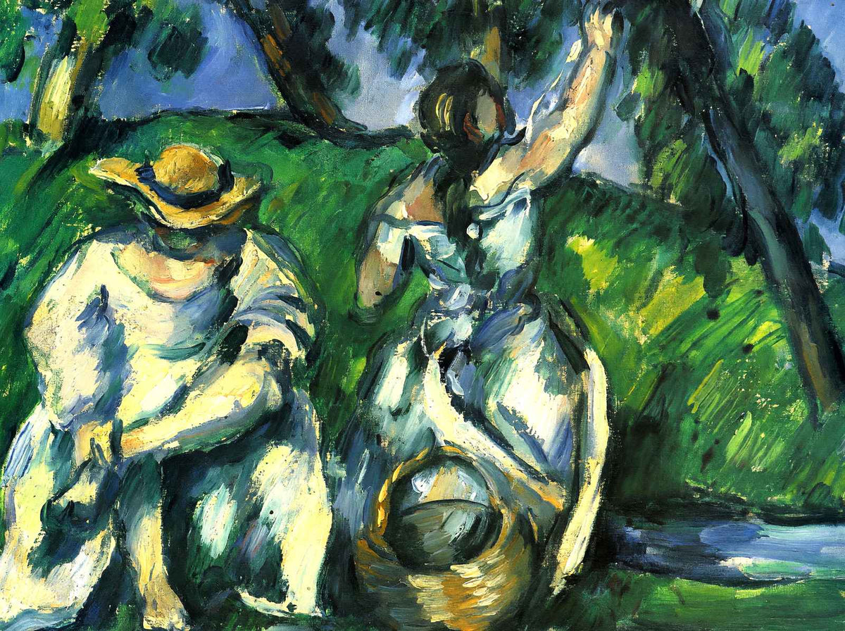 The Obstpfluckerin Art Print 1877 Painting by Paul Cezanne (6 Sizes)