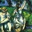 The Obstpfluckerin art print by Paul Cezanne (1877)