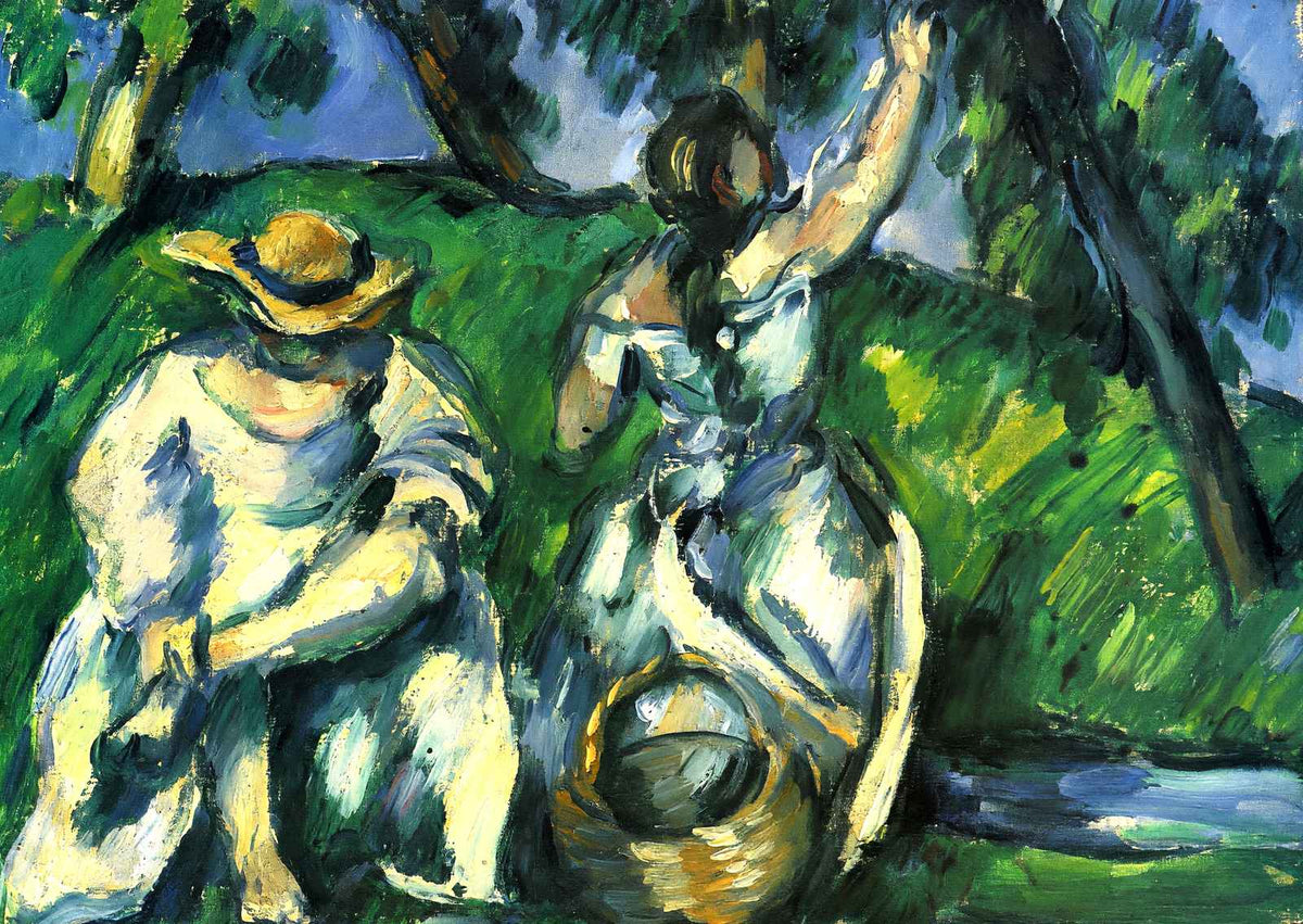 The Obstpfluckerin Art Print 1877 Painting by Paul Cezanne (6 Sizes)