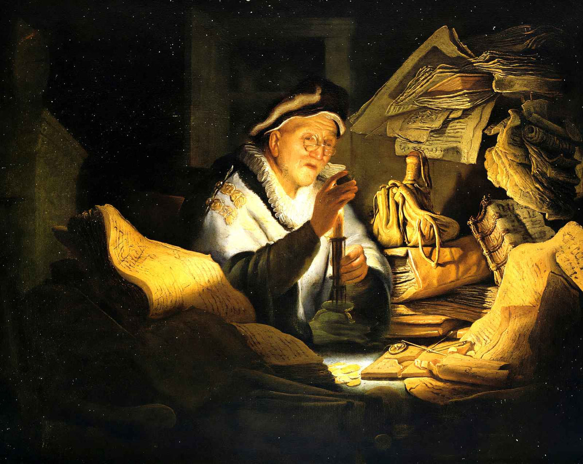 The Rich Fool art print by Rembrandt (1627)