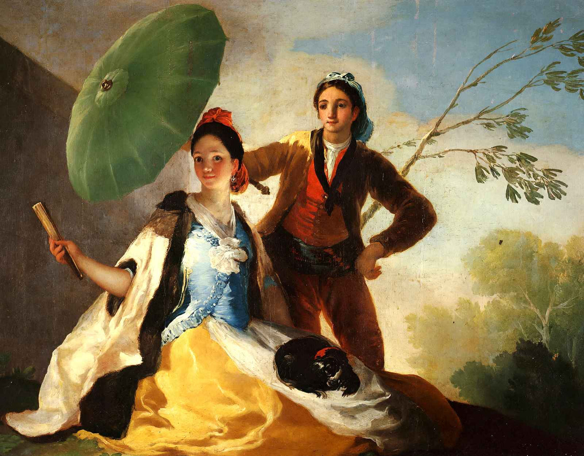 The Parasol Art Print 1777 Painting by Francisco Goya (6 Sizes) - Premium Print