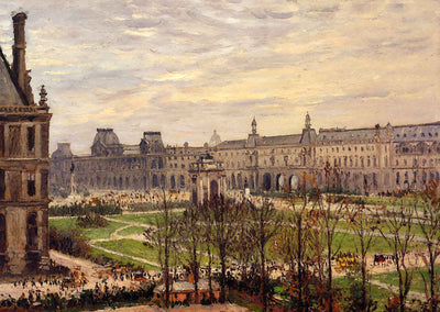 The Carrousel, Grey Weather 1899 by Camille Pissarro Art Print (6 Sizes)