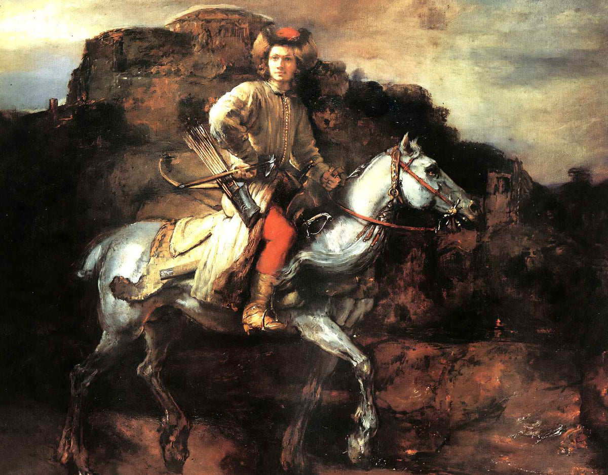The Polish Rider Fine Art Print 1655 Painting by Rembrandt (6 Sizes)