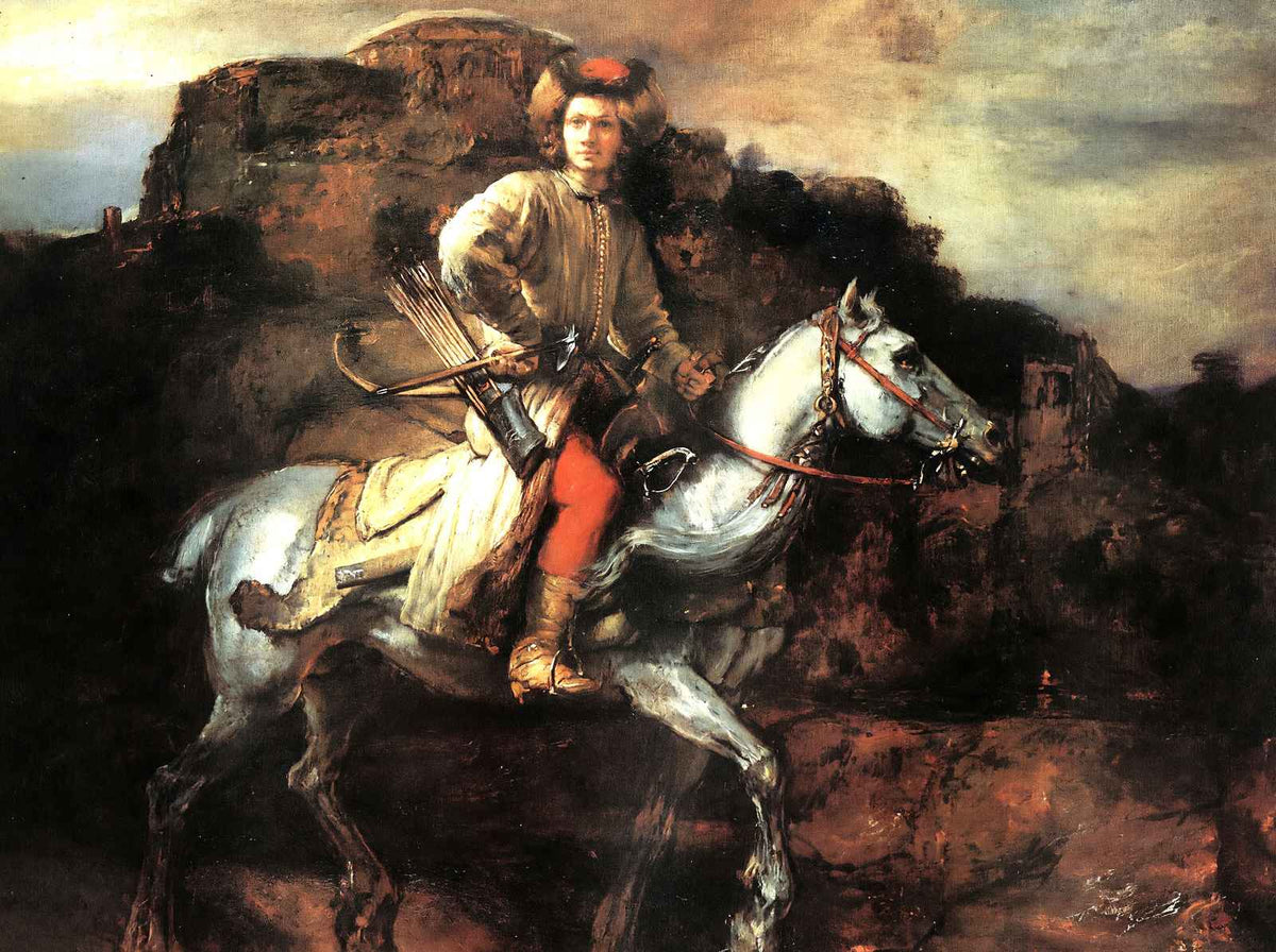 The Polish Rider Fine Art Print 1655 Painting by Rembrandt (6 Sizes)
