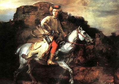 The Polish Rider Fine Art Print 1655 Painting by Rembrandt (6 Sizes)