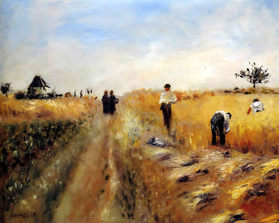 The Harvesters Painting by Pierre-Auguste Renoir 8x10" Art Print (Premium Print)
