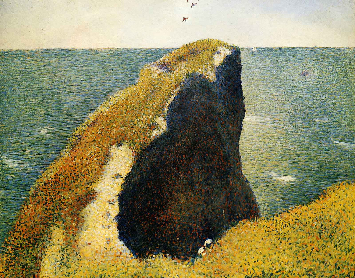 The Bec Du Hoc, Grandcamp 1885 Painting by Georges Seurat Art Print (6 Sizes)