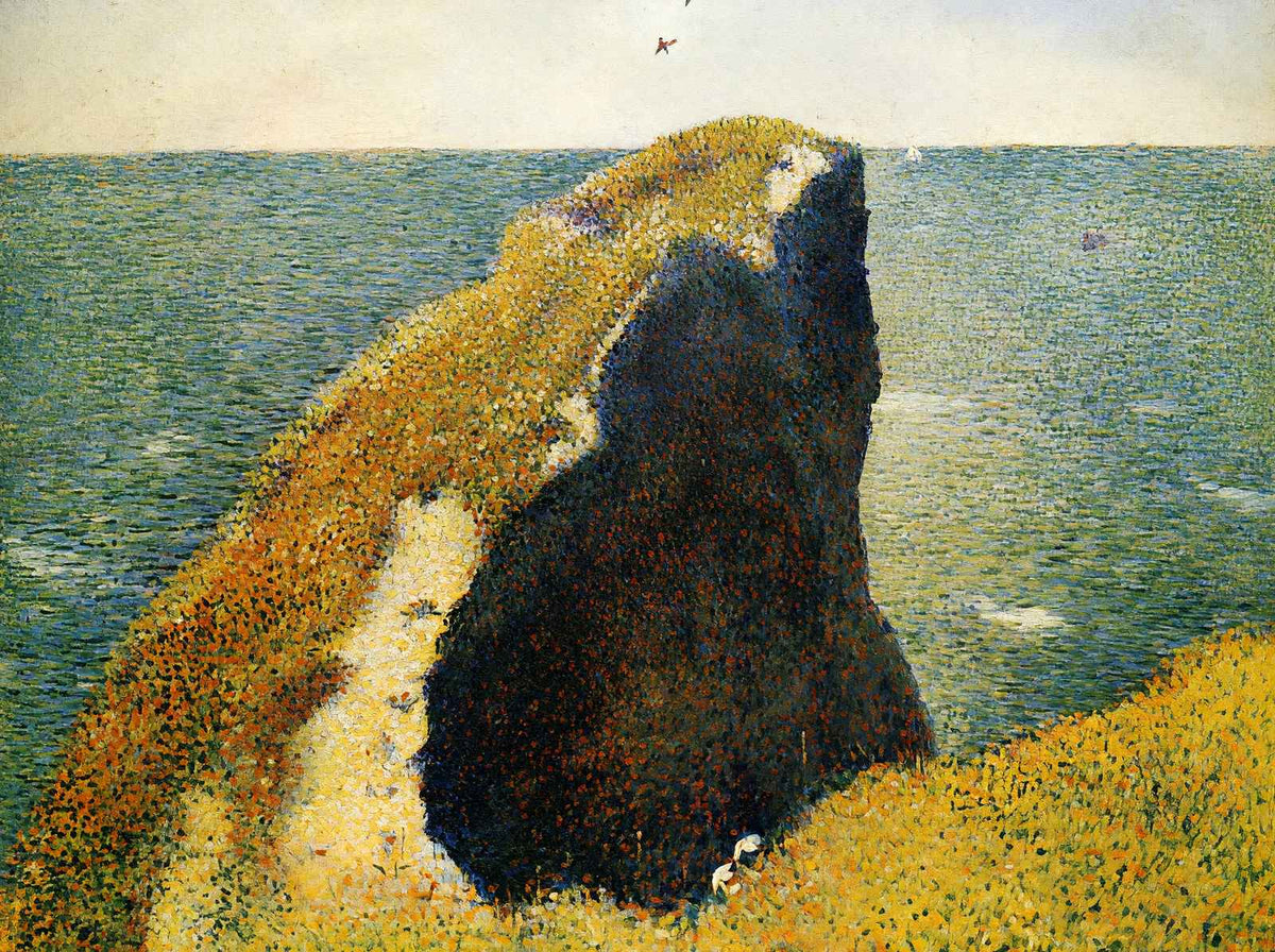 The Bec Du Hoc, Grandcamp 1885 Painting by Georges Seurat Art Print (6 Sizes)