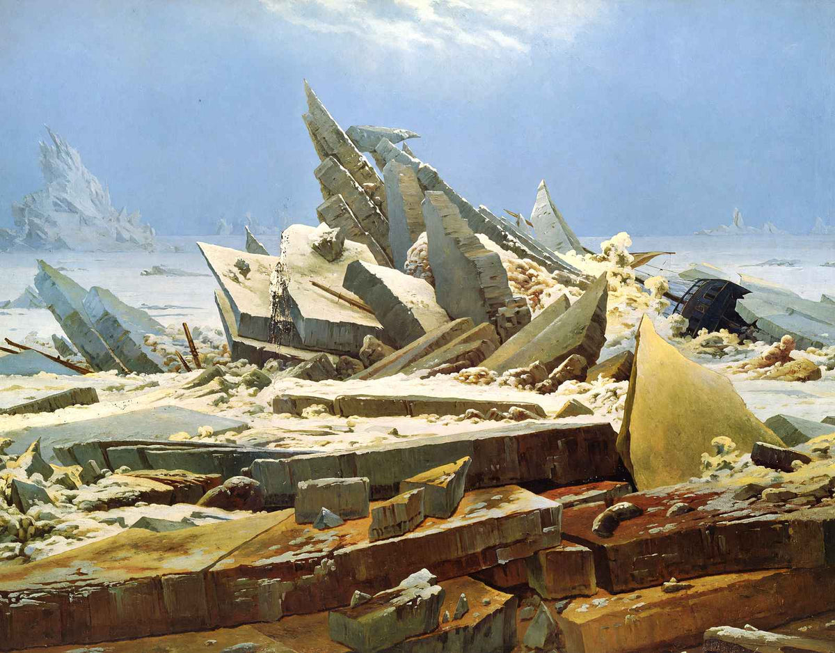 The Sea of Ice 1824 Painting by Caspar David Friedrich Art Print (6 Sizes)