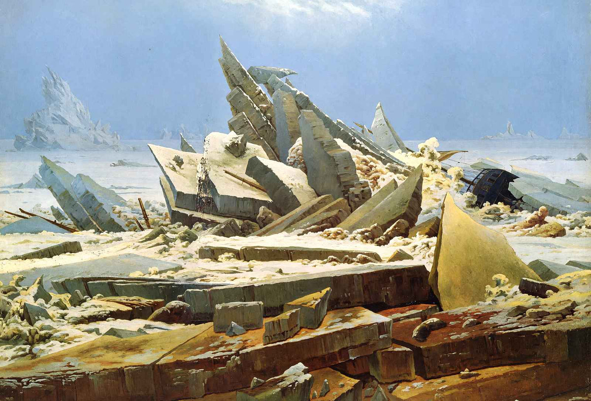 The Sea of Ice 1824 Painting by Caspar David Friedrich Art Print (6 Sizes)
