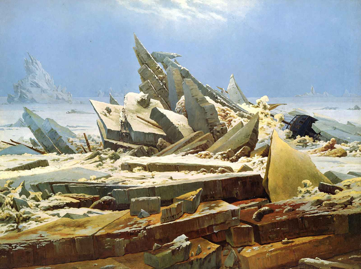 The Sea of Ice 1824 Painting by Caspar David Friedrich Art Print (6 Sizes)