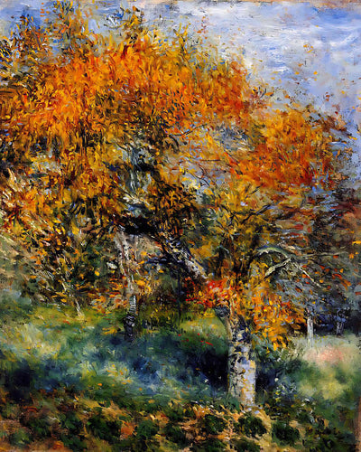 The Pear Tree Painting by Pierre-Auguste Renoir 8x10" Art Print - Restored