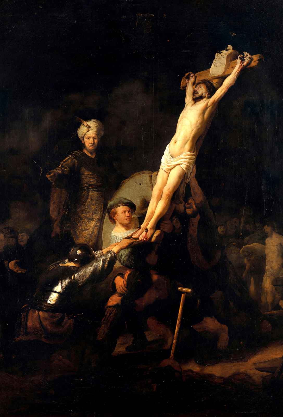 The Elevation of the Cross Art Print 1633 Painting by Rembrandt (6 Sizes)
