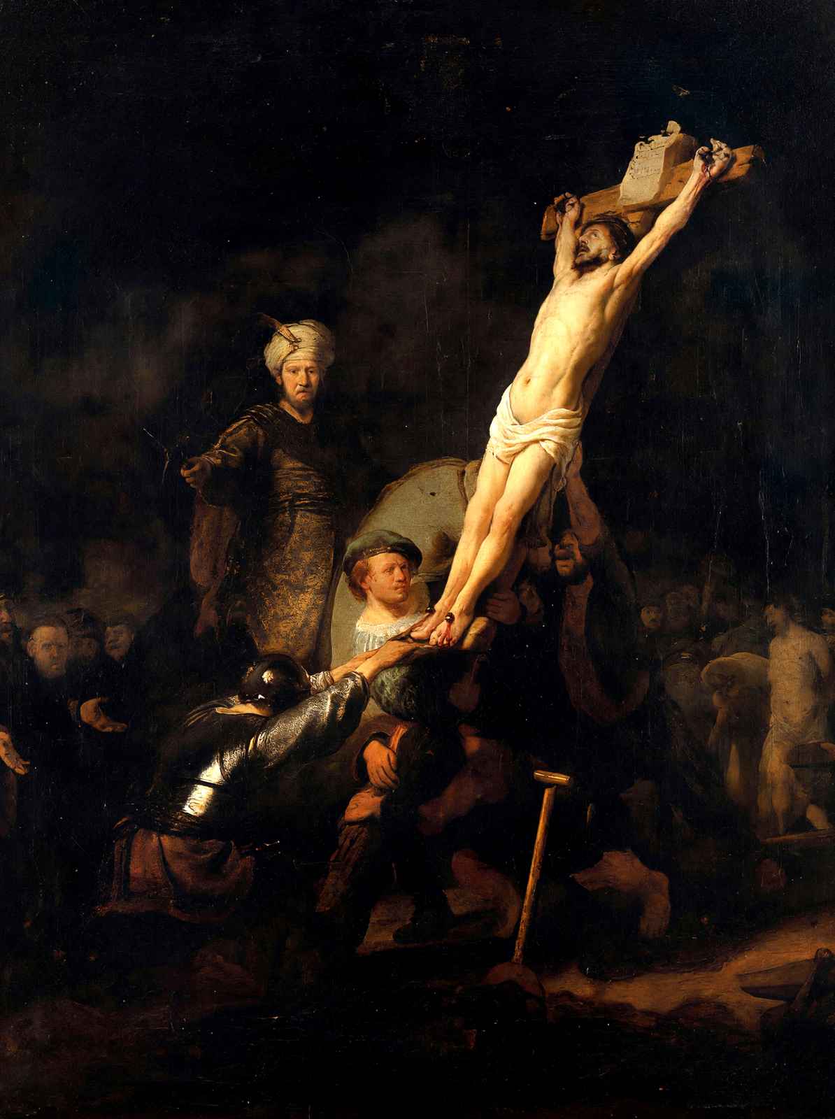 The Elevation of the Cross Art Print 1633 Painting by Rembrandt (6 Sizes)