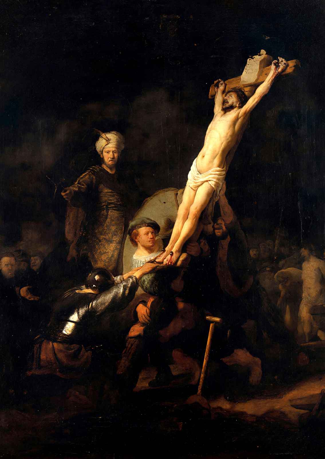 The Elevation of the Cross Art Print 1633 Painting by Rembrandt (6 Sizes)