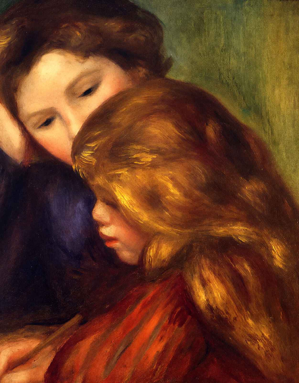 The Writing Lesson Art Print 1895 Painting by Pierre-Auguste Renoir (6 Sizes)