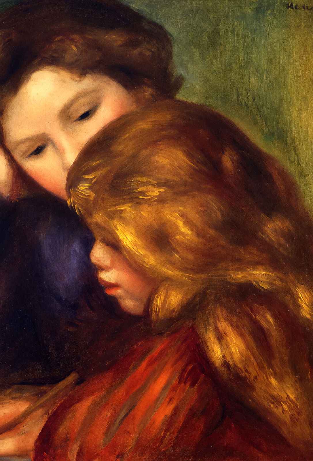 The Writing Lesson Art Print 1895 Painting by Pierre-Auguste Renoir (6 Sizes)