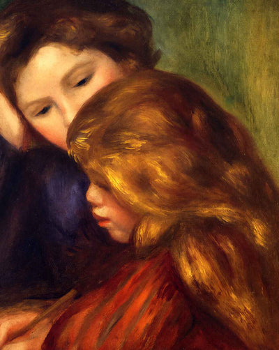 The Writing Lesson art print by Pierre-Auguste Renoir (1895)