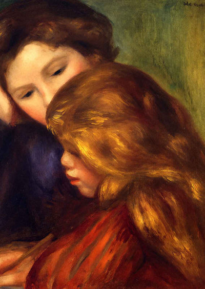 The Writing Lesson Art Print 1895 Painting by Pierre-Auguste Renoir (6 Sizes)
