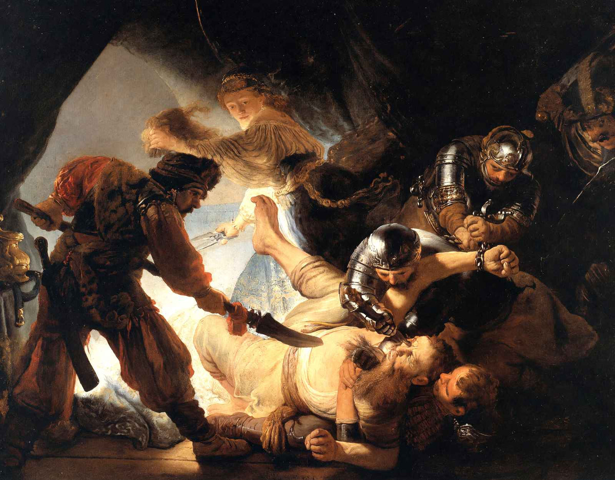 The Blinding of Samson Art Print 1636 Painting by Rembrandt (6 Sizes)