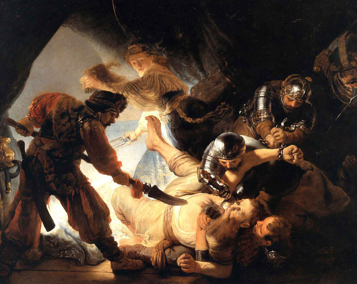 The Blinding of Samson art print by Rembrandt (1636)