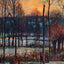 The Effect of Snow, Sunset, Eragny 1895 by Camille Pissarro Art Print (6 Sizes)
