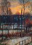 The Effect of Snow, Sunset, Eragny 1895 by Camille Pissarro Art Print (6 Sizes)