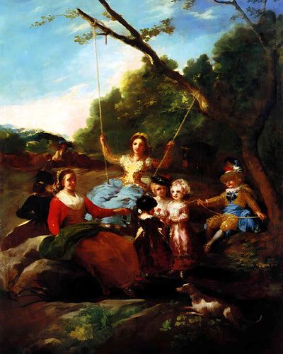 The Swing Painting by Francisco Goya 8x10" Art Print - Restored