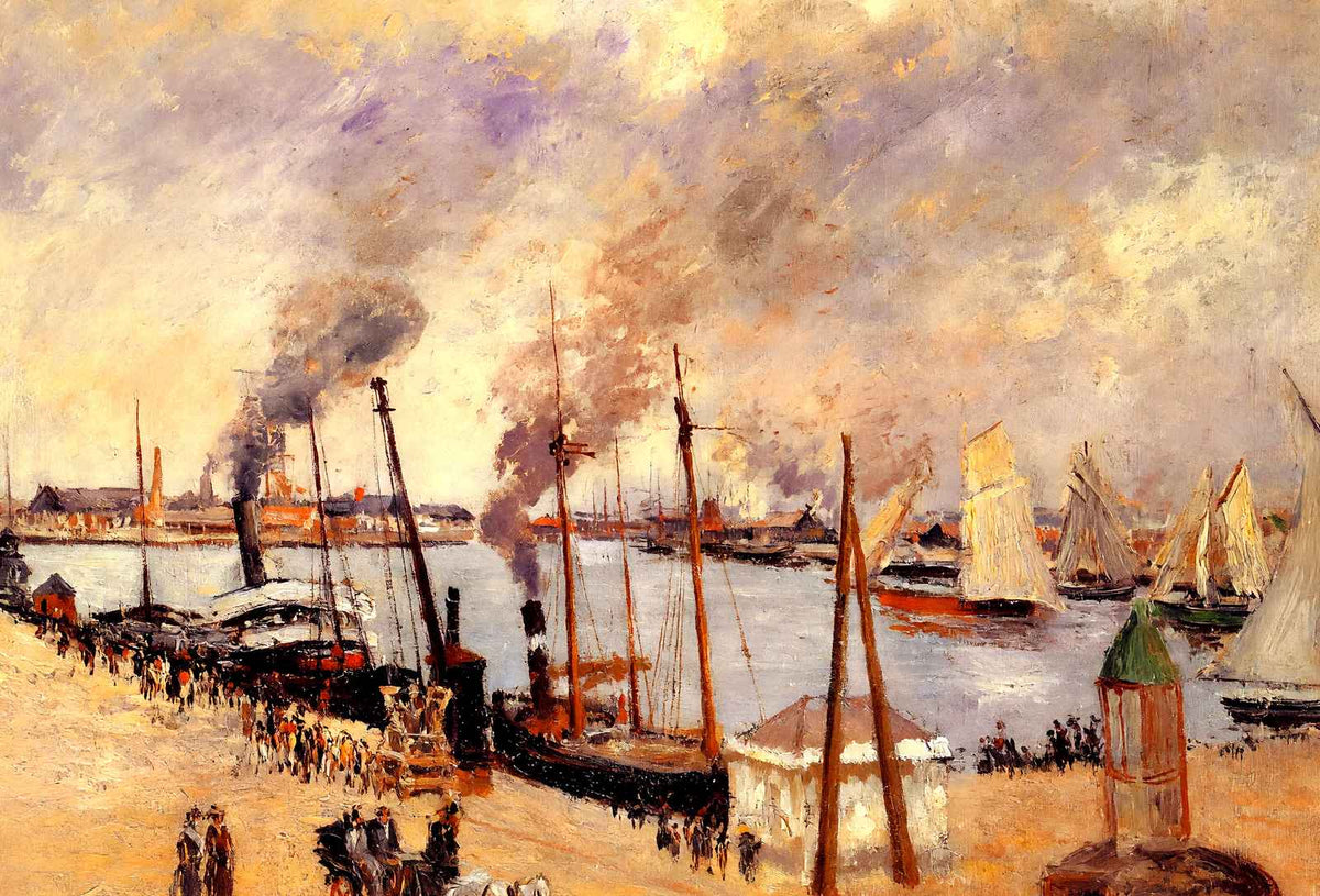 The Port of Le Havre 1903 Painting by Camille Pissarro Art Print (6 Sizes)