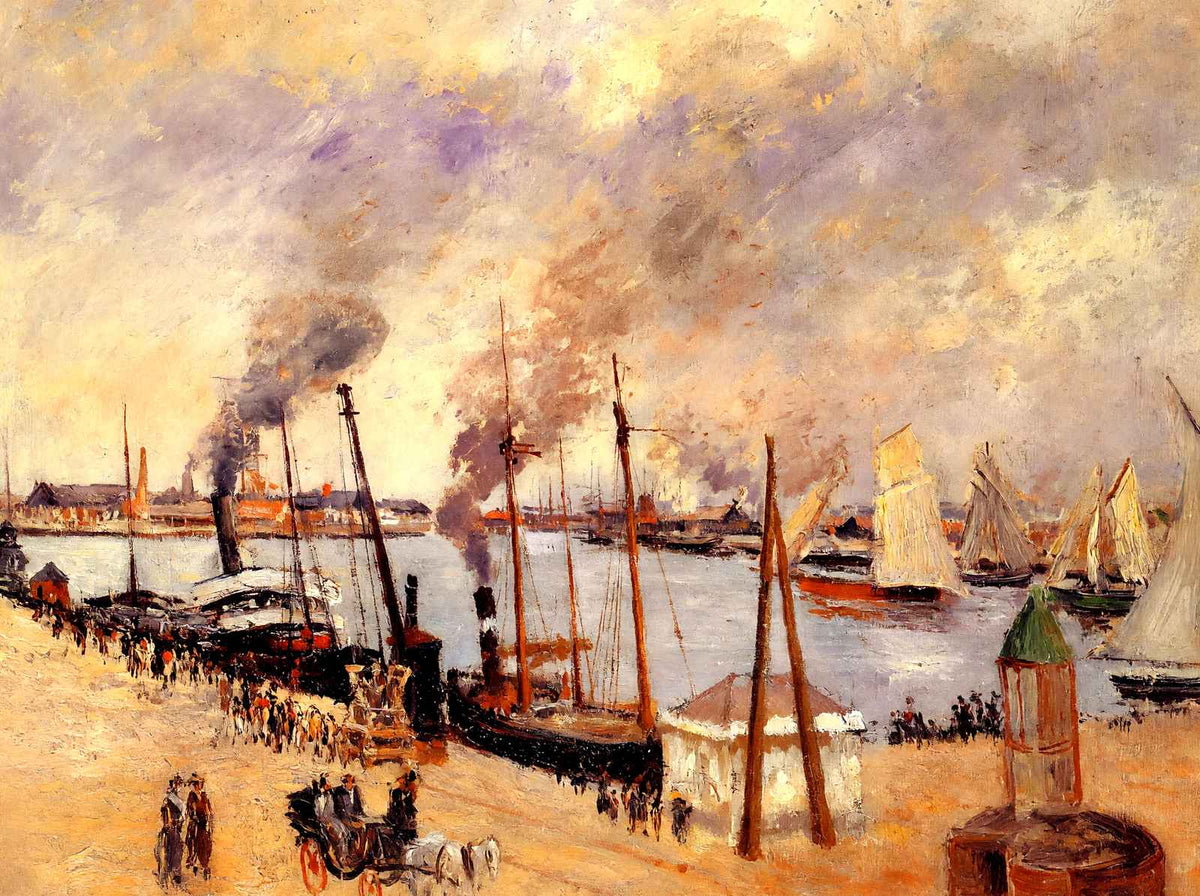 The Port of Le Havre 1903 Painting by Camille Pissarro Art Print (6 Sizes)